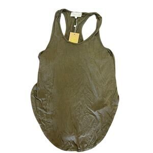 NWT Niyama Sol Split Tank Muave forest green sz S activewear yoga flowy light